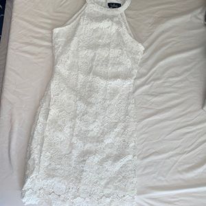 Lulus’s mini white lace Dress
